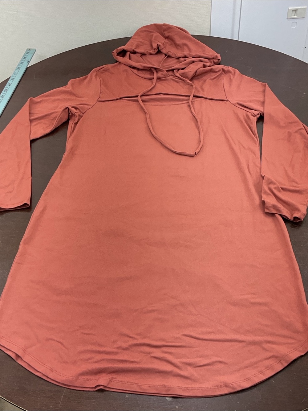 Almost Famous Rust Drawstring Hoodie Tunic